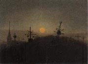 Carl Gustav Carus Cemetery in the Moonlight USA oil painting artist
